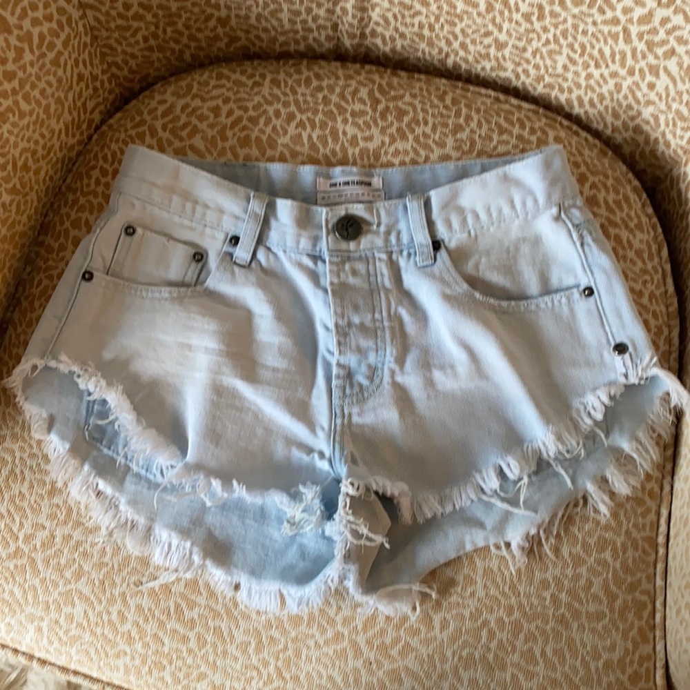 One X Oneteaspoon jean shorts button fly size 25